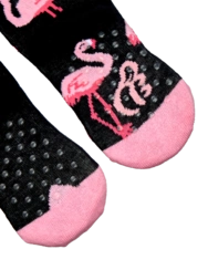 Protiskluzové dětské punčošky Plameňáci a srdíčka