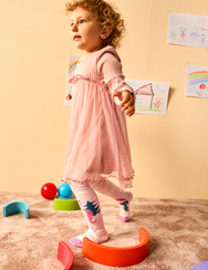 Весел детски чорапогащник Еднорог с шал