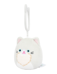 SQUISHMALLOWS Kulcstartó – Zachariah, az angóramacska, 9 cm