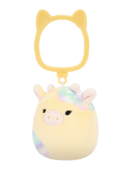 SQUISHMALLOWS Kulcstartó – Rina, a sárga tehénke, 9 cm