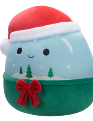 Squishmallows Ezekiel la palla di neve natalizia, 20 cm