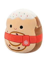 Squishmallows Davey il rotolino alla cannella con sciarpa rossa, 20 cm