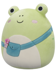 SQUISHMALLOWS Wendy, a zöld béka táskával, 20 cm