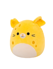 SQUISHMALLOWS Žlutá sýrová myška – Amelia, 35 cm