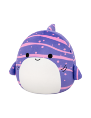 Squishmallows Tizziano lo squalo balena a righe viola, 30 cm