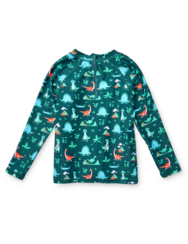 Dětské UV tričko do vody Dino na skateboardu