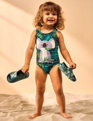 Весел бански костюм за момичета Коала и листа
