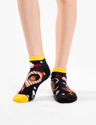 Veselé dětské kotníkové ponožky Slepice kosmonautka