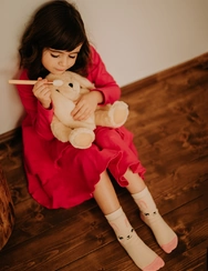 Veselé detské teplé ponožky Králiček