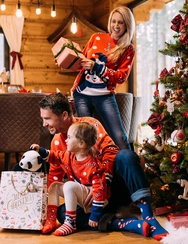 Veselé detské teplé ponožky Hravá panda