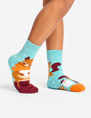 Calzini caldi Buonumore per bambini Scoiattolo in inverno