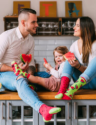 Veselé dětské ponožky Červený meloun