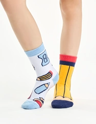Chaussettes rigolotes pour enfants Crayon