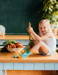 Veselé detské ponožky Zajac a mrkva