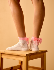 Calzini cutecore da bambina Fiocco rosa