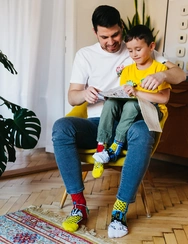 Veselé detské ponožky Farebný komiks