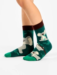 Chaussettes rigolotes pour enfants Koala et feuilles Chaussettes rigolotes pour enfants Koala et feuilles