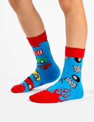 Veselé dětské ponožky Rychlá auta