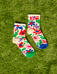 Весели дълги чорапи Причудливи цветя