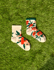 Veselé lýtkové ponožky Maková zahrada