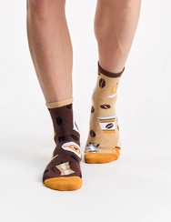 Veselé lýtkové ponožky Ranná káva