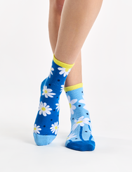 Весели дълги чорапи Маргаритки и точки