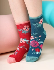 Veselé lýtkové ponožky Šípkové ruže