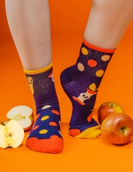 Veselé lýtkové ponožky Šťastný červík