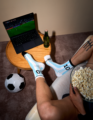 Prążkowane skarpetki do połowy łydki Argentyńska legenda piłki nożnej