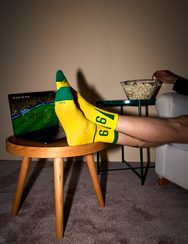 Prążkowane skarpetki do połowy łydki Brazylijska legenda piłki nożnej