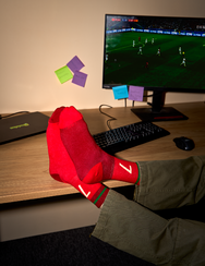 Prążkowane skarpetki do połowy łydki Portugalska legenda piłki nożnej