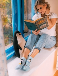 Veselé kotníkové ponožky Šťastný tučňák