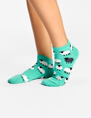 Veselé kotníkové ponožky Černá ovce