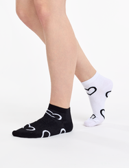 Calzini alla caviglia Buonumore Cuori bianchi e neri