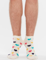 Vidám bokazokni Színes szívecskék