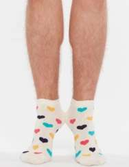 Veselé členkové ponožky Farebné srdiečka