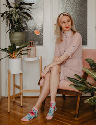 Весели къси чорапи Орхидея