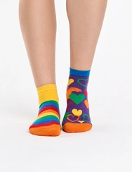 Veselé členkové ponožky Pestrofarebná láska