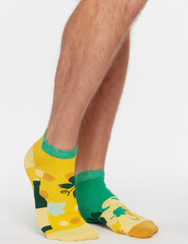 Vrolijke enkelsokken Wijngaard