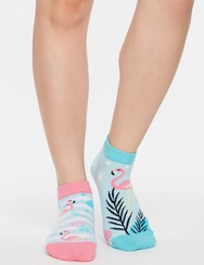 Veselé kotníkové ponožky Zamilovaní plameňáci