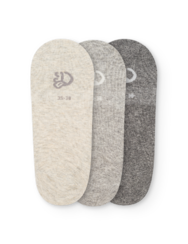 Pamut titokzokni hármas csomagolásban, szürke melírozott 