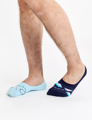 Lustige No-Show-Socken Papierflugzeuge und Wolken