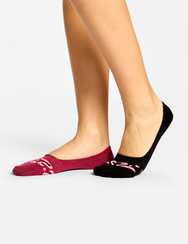 Весели невидими чорапи Фламинго и сърца