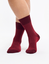 Brown & Red Pattern Socks