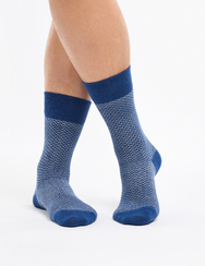 Blue & Grey Pattern Socks