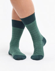 Pastel Green Pattern Socks