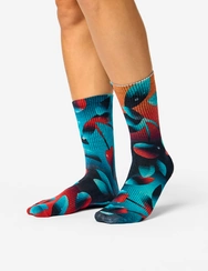 Chaussettes côtelées Cerises noires