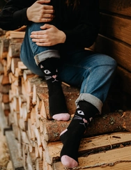 Veselé teplé ponožky Mačací pohľad