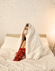 Chaussettes chaudes rigolotes Rennes du Père Noël