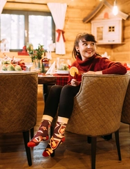 Chaussettes chaudes rigolotes Vin chaud